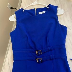 Blue Calvin Klein sleeveless dress